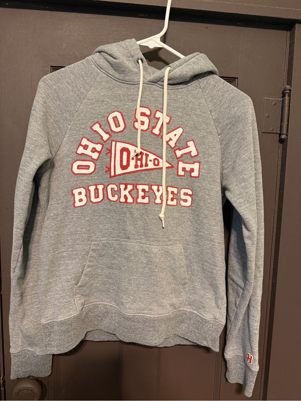 Women’s Homage Ohio State Buckeyes Gray Pullover Hoodie Sweatshirt